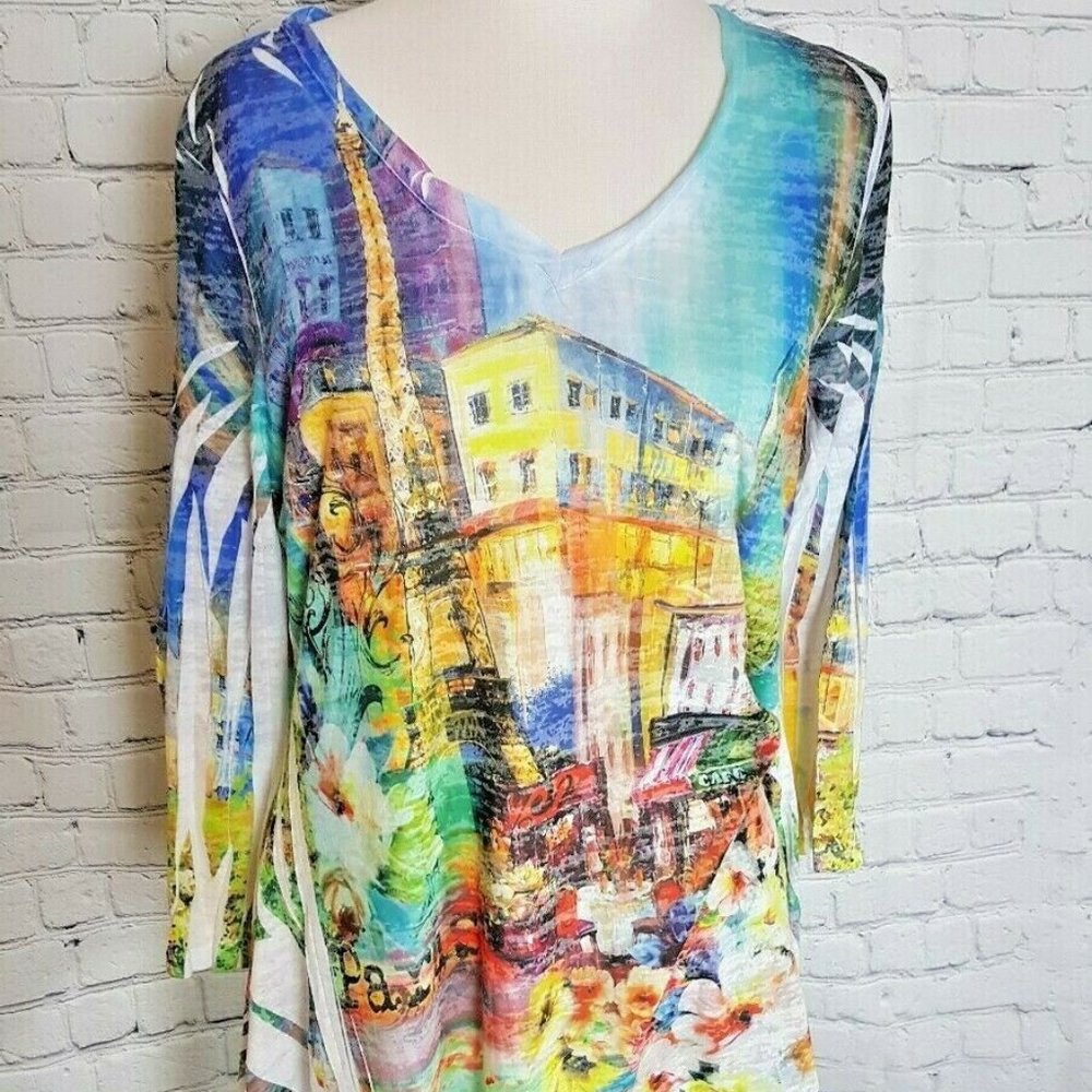 Patchington Long Sleeve Womens Shirt Colorful S